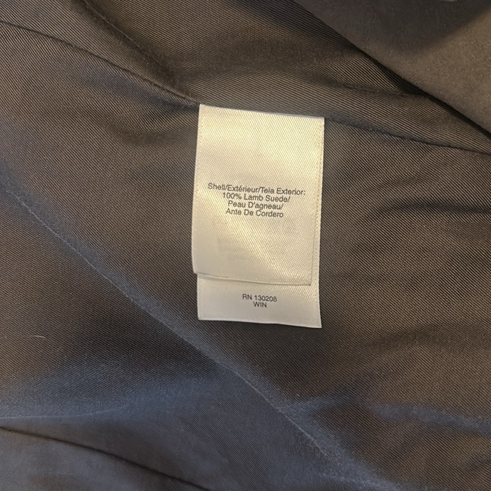 100% Suede Army Green Jacket - Picture 8 of 8
